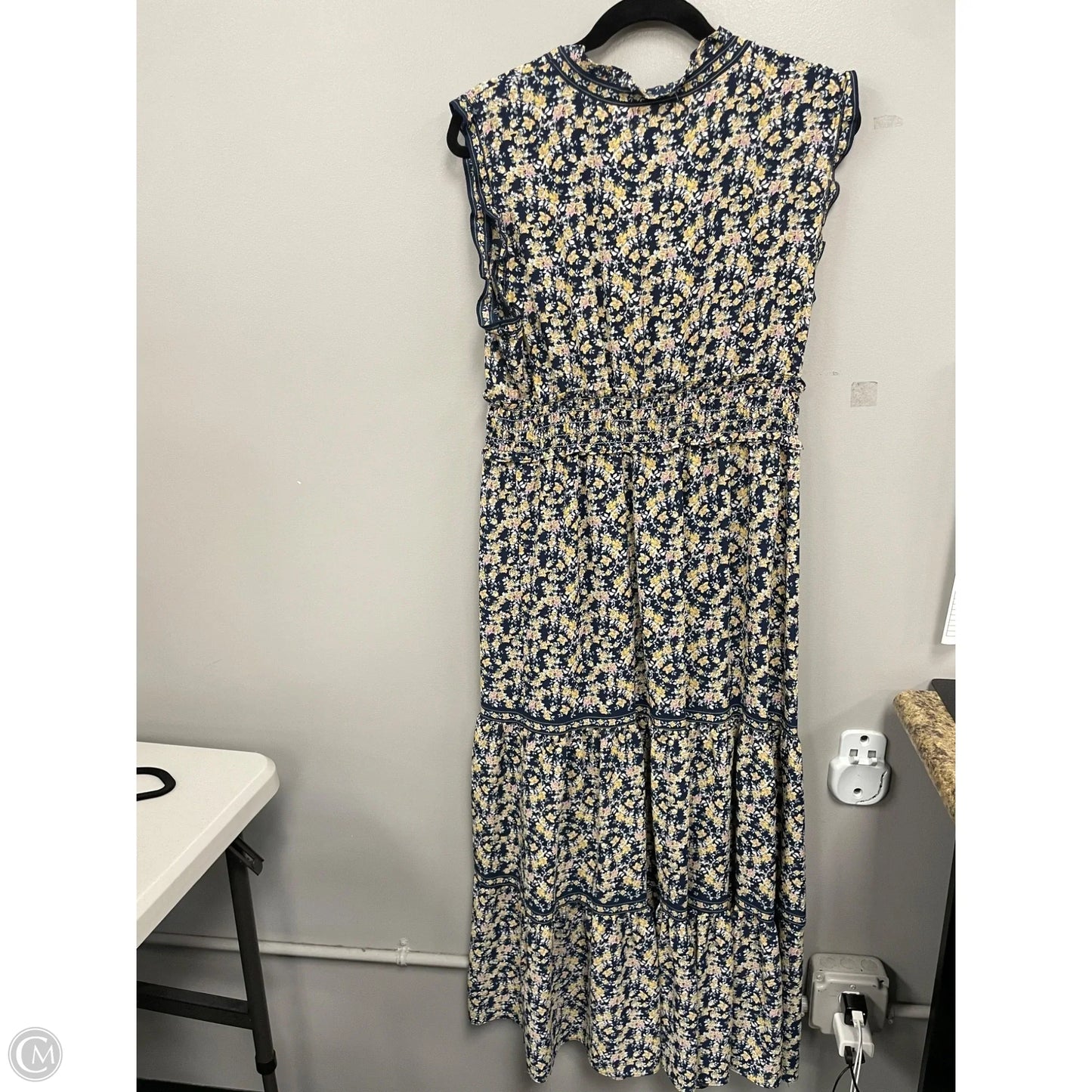 Dress Casual Maxi By Max Studio In Blue & Yellow, Size: Xl