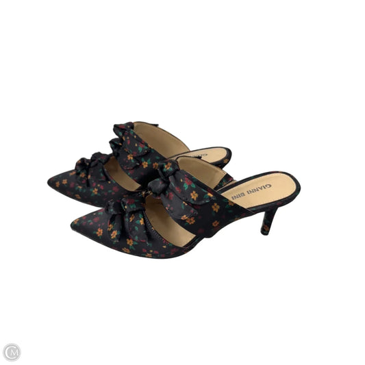 Shoes Heels Stiletto By Gianni Bini In Black & Yellow, Size: 9