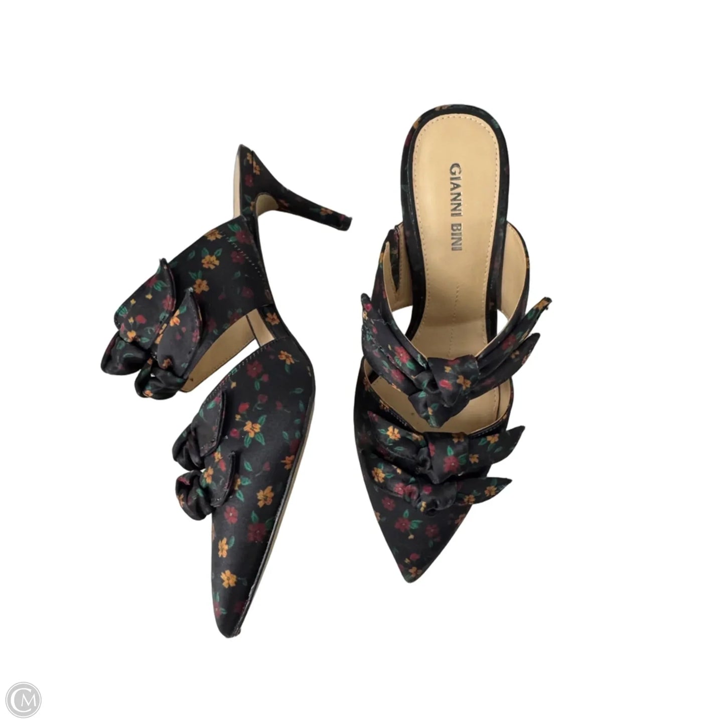 Shoes Heels Stiletto By Gianni Bini In Black & Yellow, Size: 9