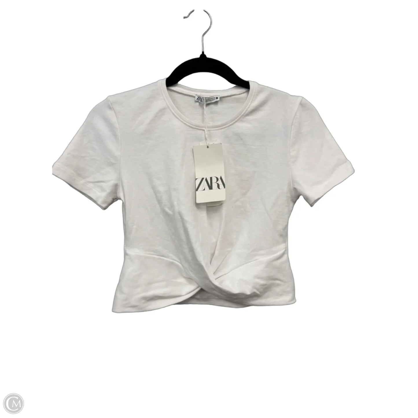 Top Short Sleeve Basic By Zara In White, Size: S
