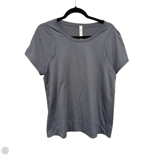 Athletic Top Short Sleeve By Lululemon In Grey, Size: 10