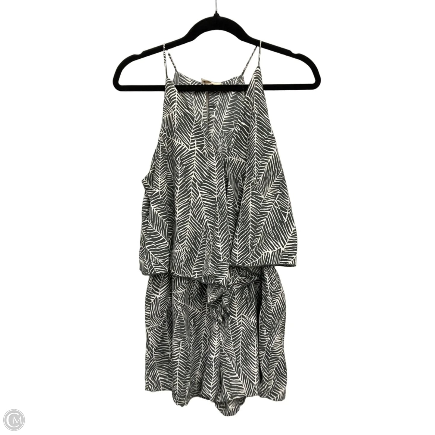 Romper By Tyche In Grey & White, Size: L