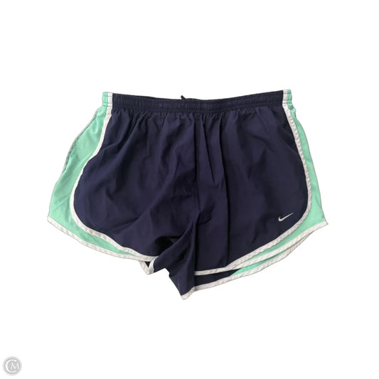 Athletic Shorts By Nike Apparel In Blue & Green, Size: Xl