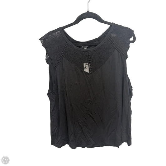Top Short Sleeve By Versona In Black, Size: Xxl