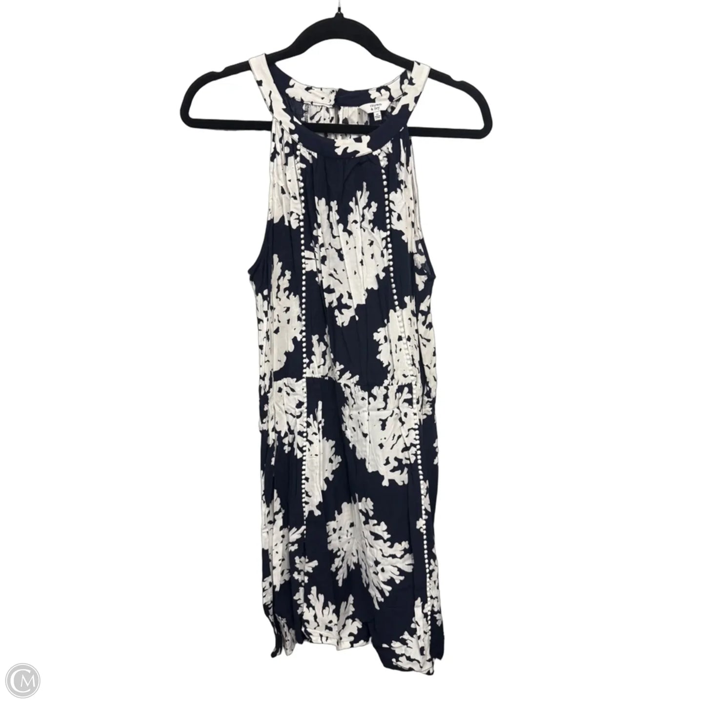 Dress Casual Short By Crown And Ivy In Blue & White, Size: 16