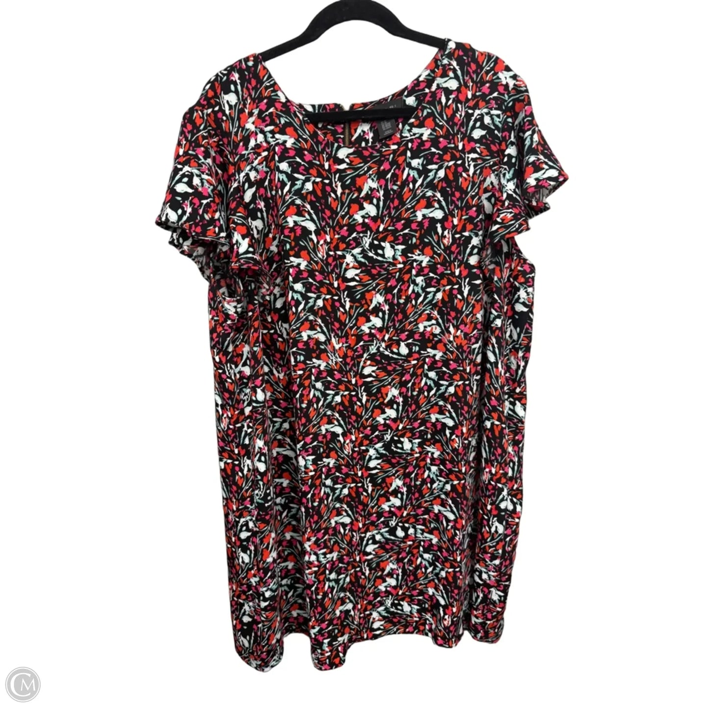 Dress Casual Short By Tahari In Black & Red, Size: 2x