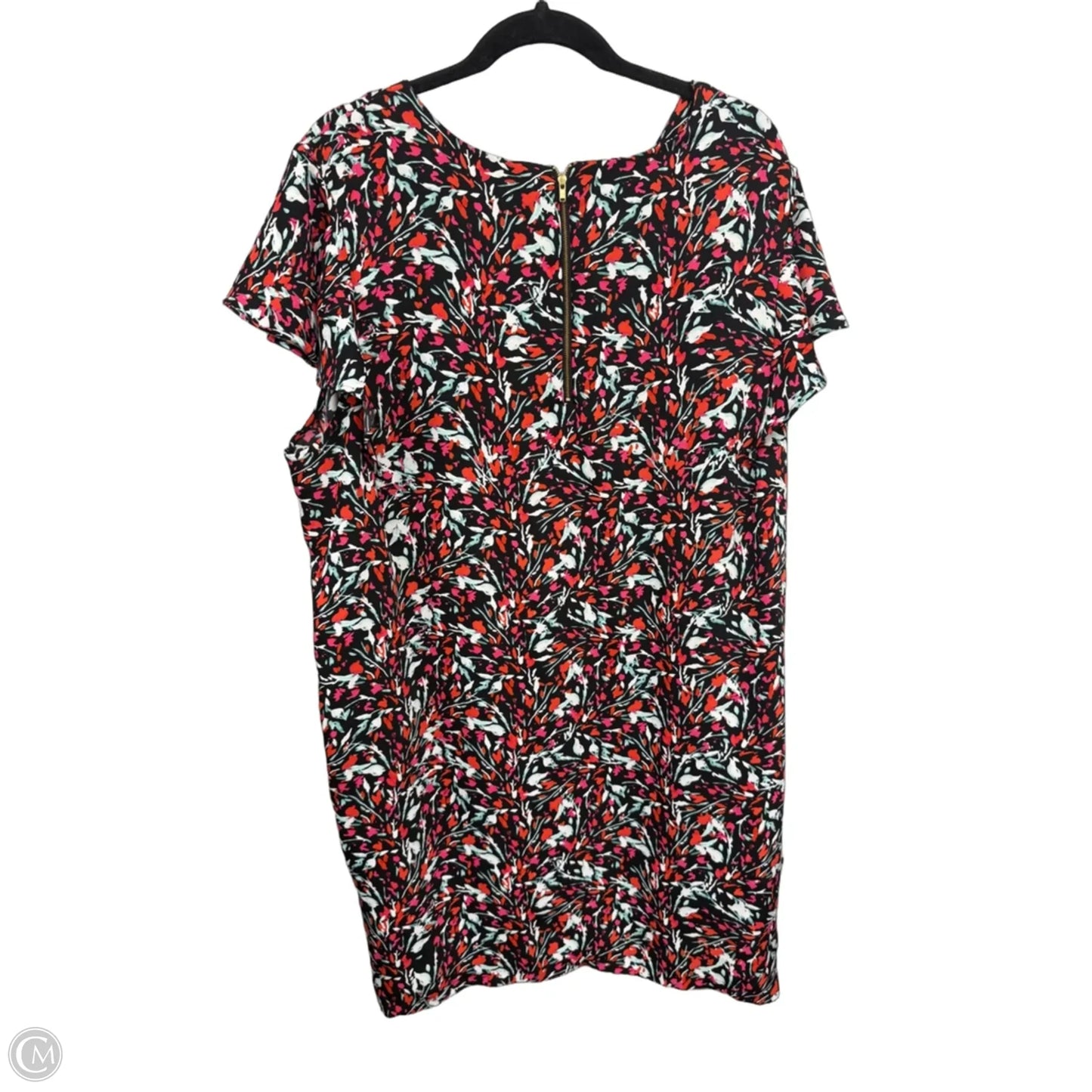 Dress Casual Short By Tahari In Black & Red, Size: 2x
