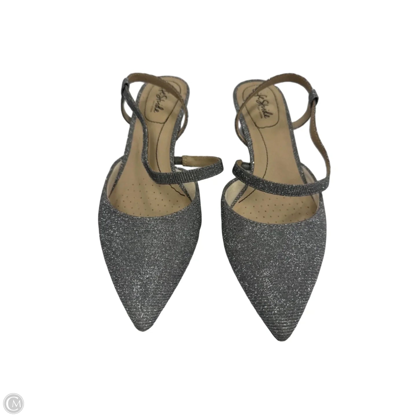 Shoes Heels Kitten By Life Stride In Silver, Size: 9.5