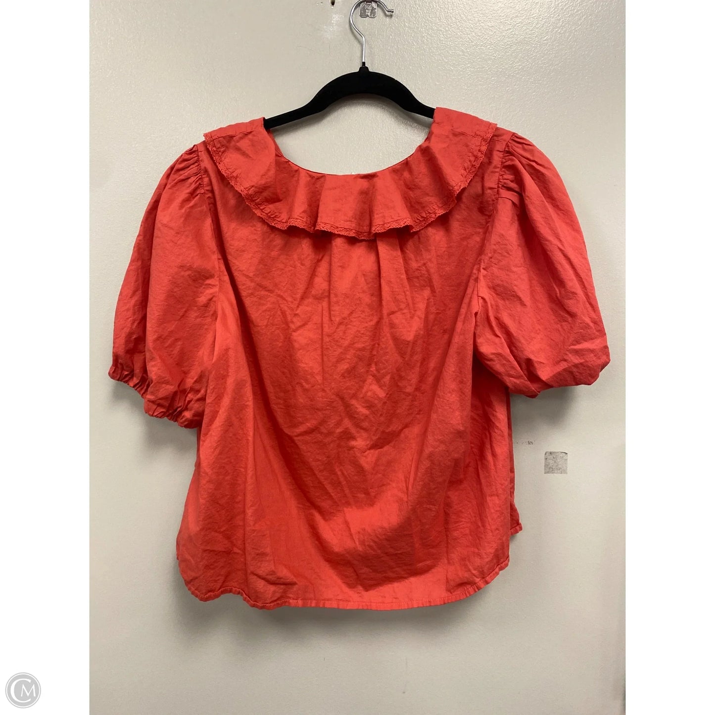 Blouse Short Sleeve By Old Navy In Orange, Size: L