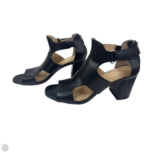 Sandals Heels Block By Adrienne Vittadini In Black, Size: 9.5