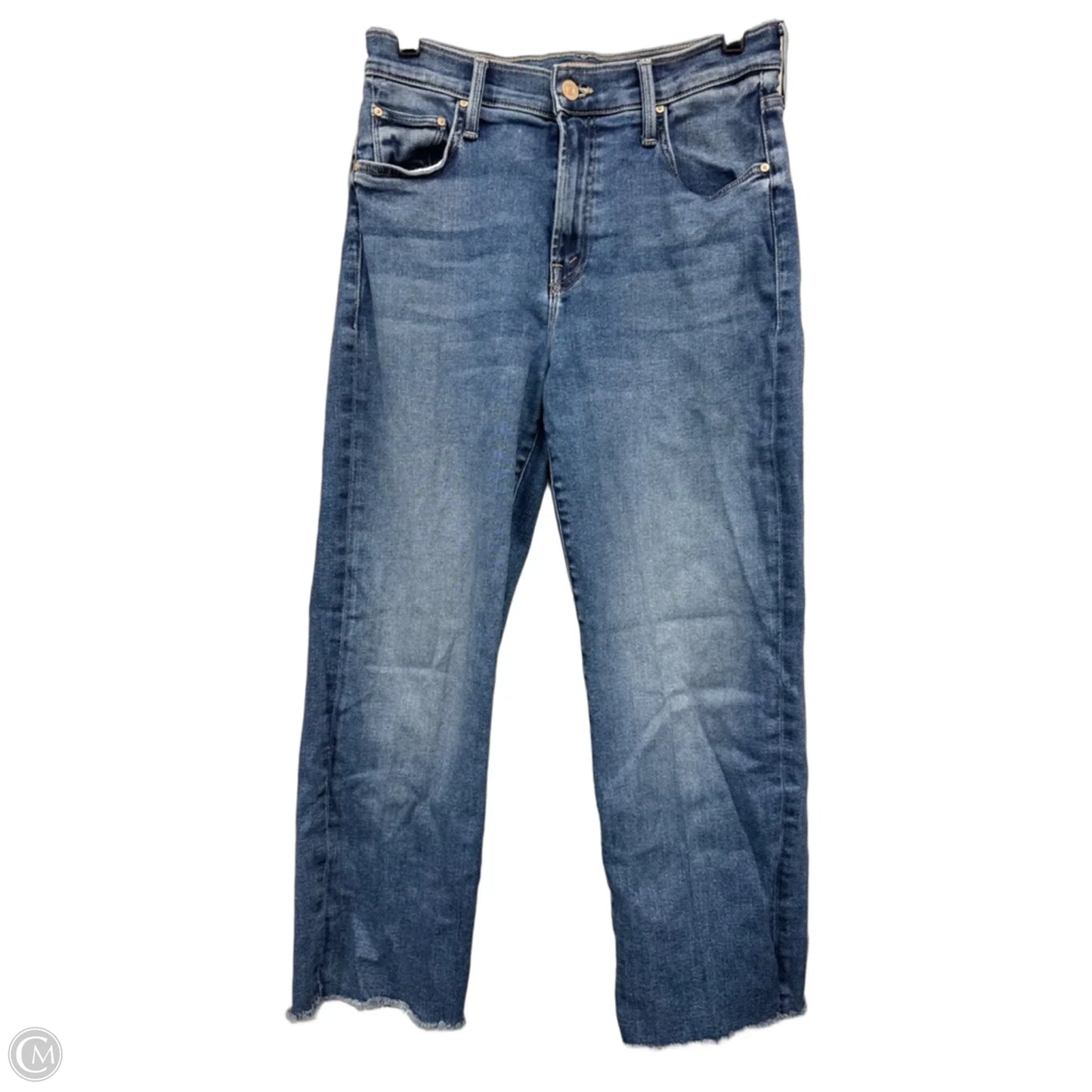 Jeans Straight By Mother In Blue Denim, Size: 8