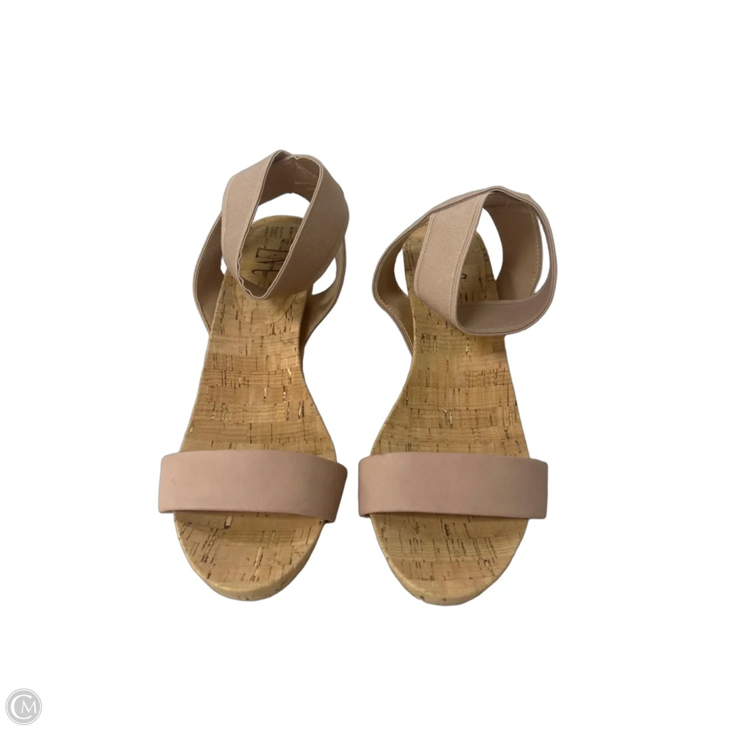 Sandals Heels Wedge By Inc In Tan, Size: 8.5
