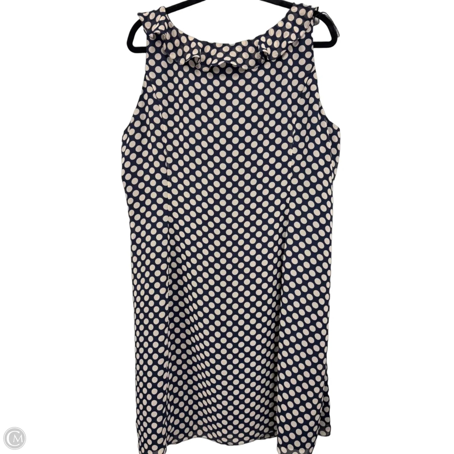 Dress Casual Short By Adrianna Papell In Blue & Cream, Size: 20