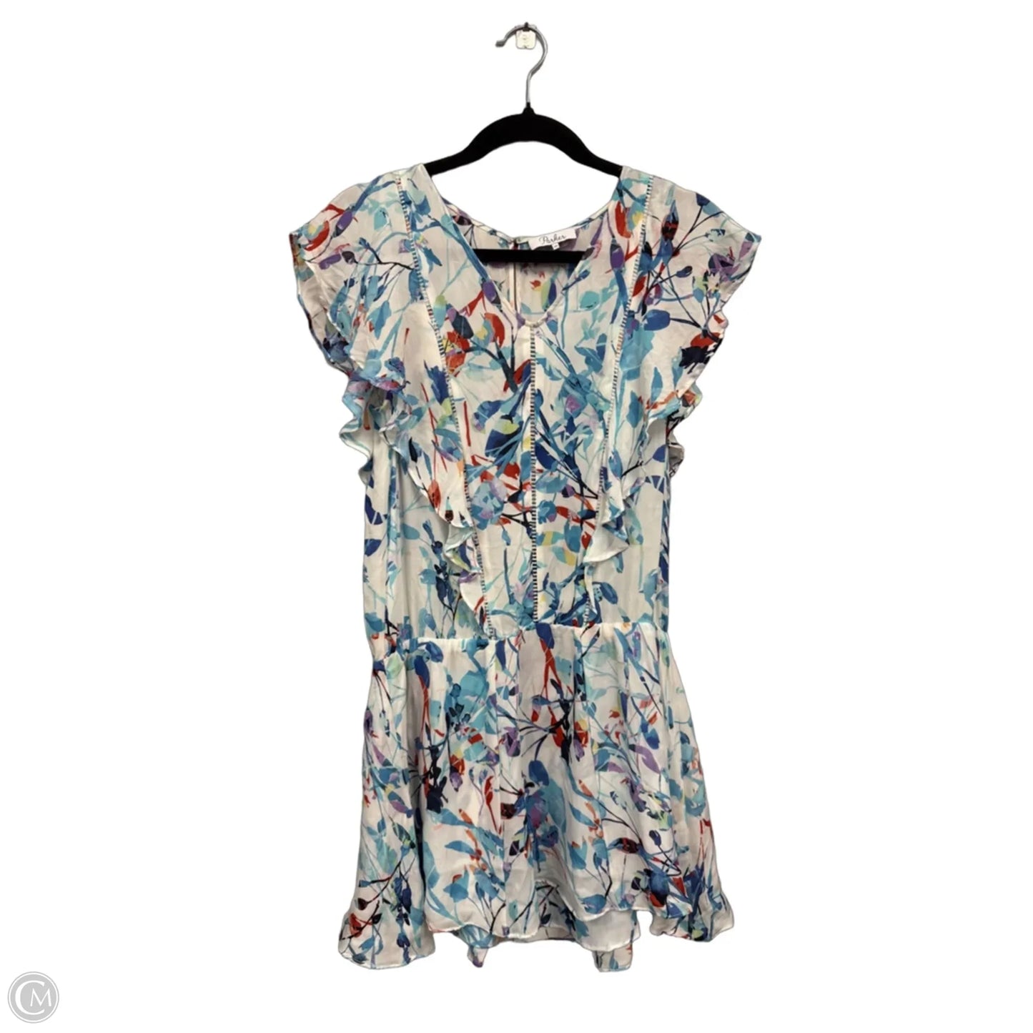 Dress Casual Short By Parker In Blue & White, Size: Xs