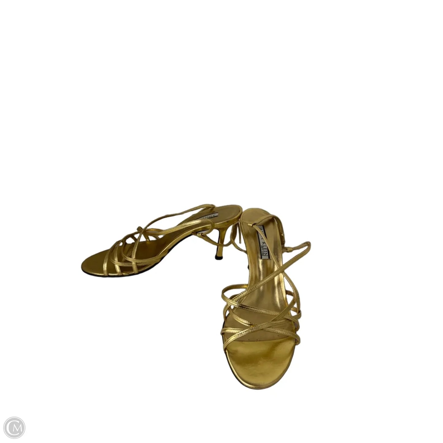 Sandals Heels Kitten By Anne Klein In Gold, Size: 8