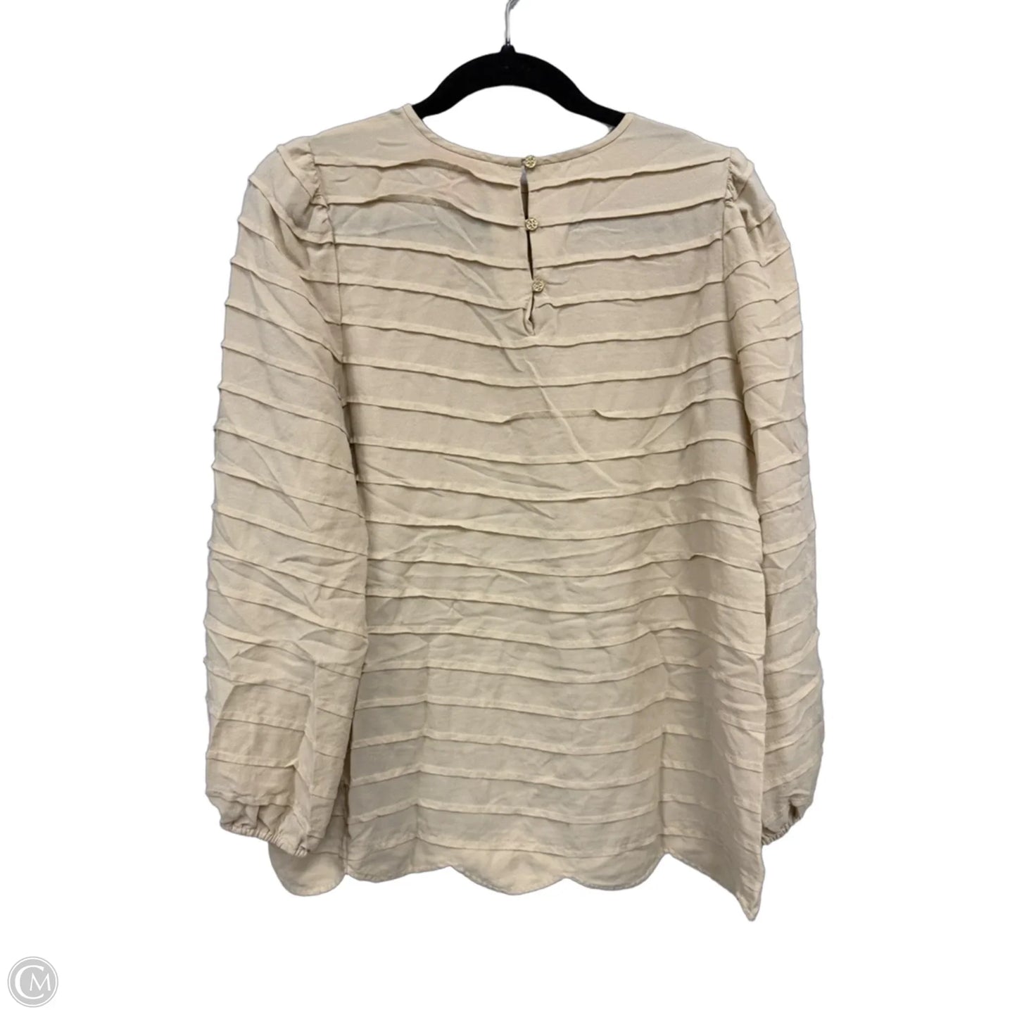 Blouse Designer By Tory Burch In Cream, Size: 10