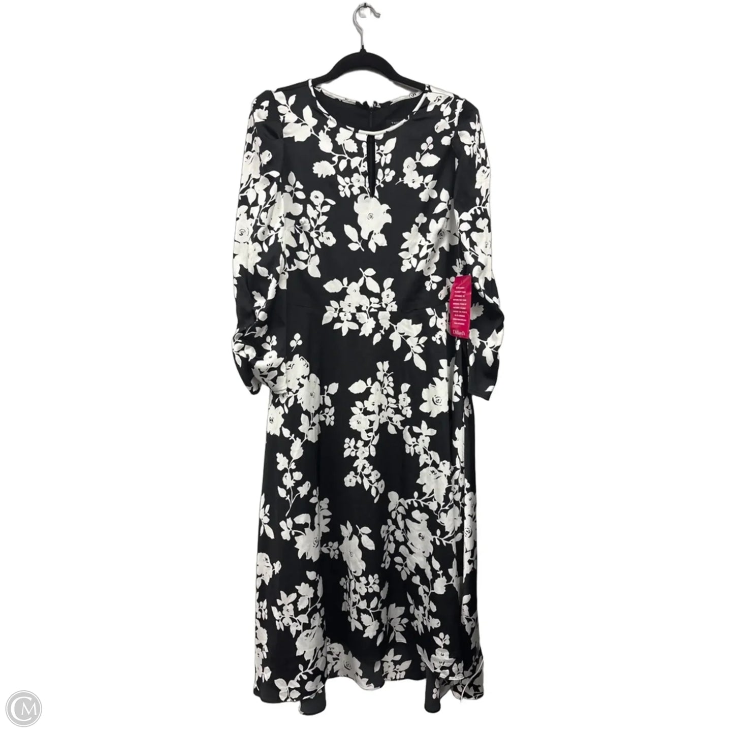 Dress Casual Maxi By Tahari By Arthur Levine In Black & White, Size: 10
