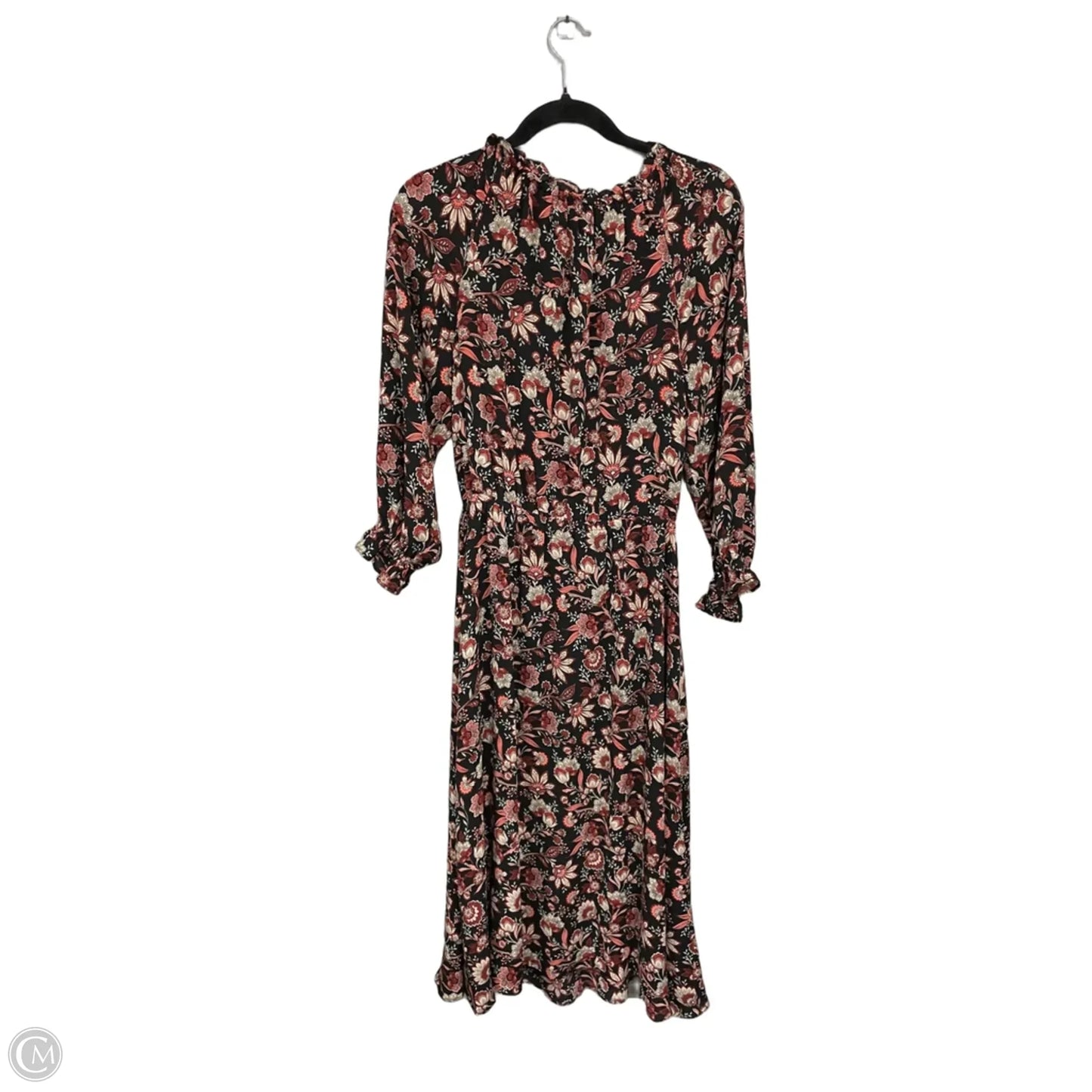Dress Casual Maxi By Talbots In Black & Red, Size: S
