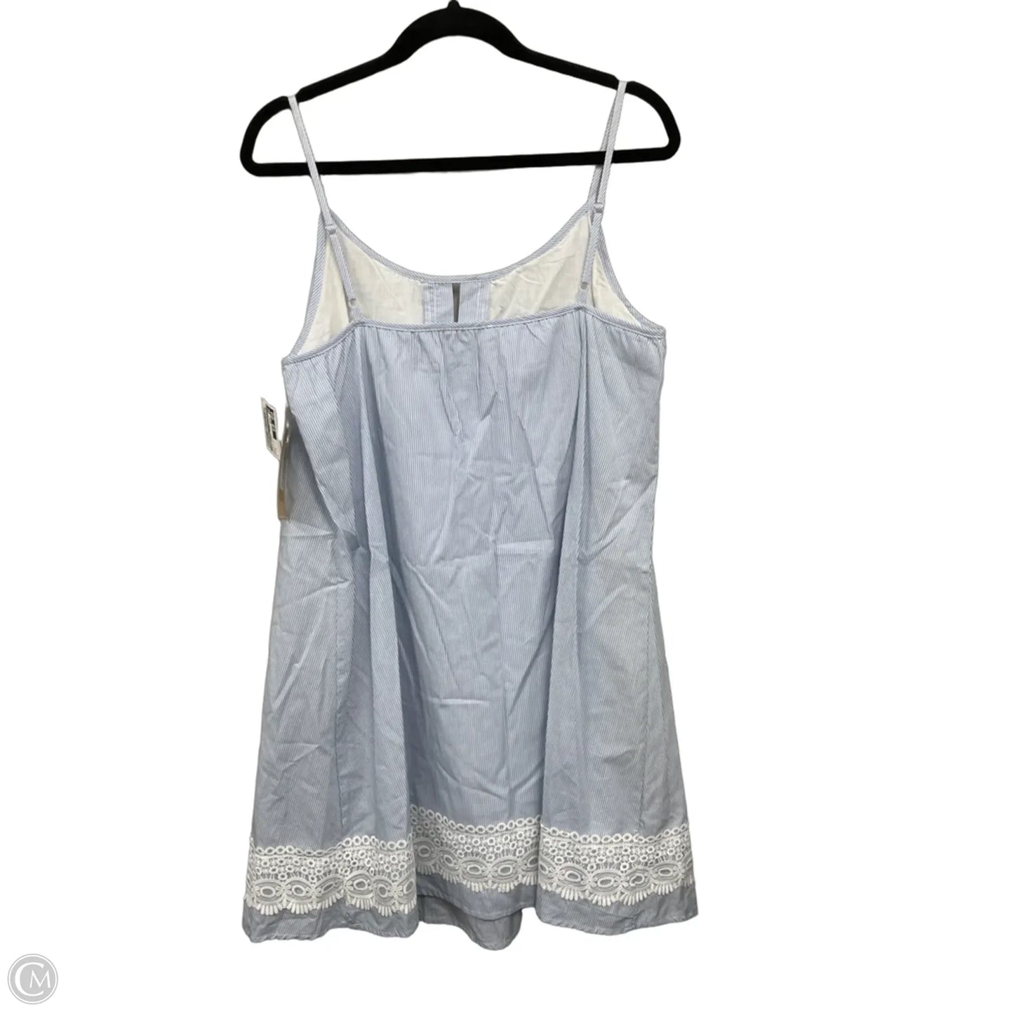 Dress Casual Short By Copper Key In Blue & White, Size: L