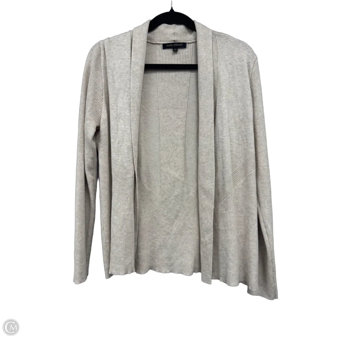 Sweater Cardigan By Kathy Ireland In Cream, Size: L