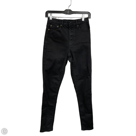 Jeans Skinny By Banana Republic In Black Denim, Size: 0
