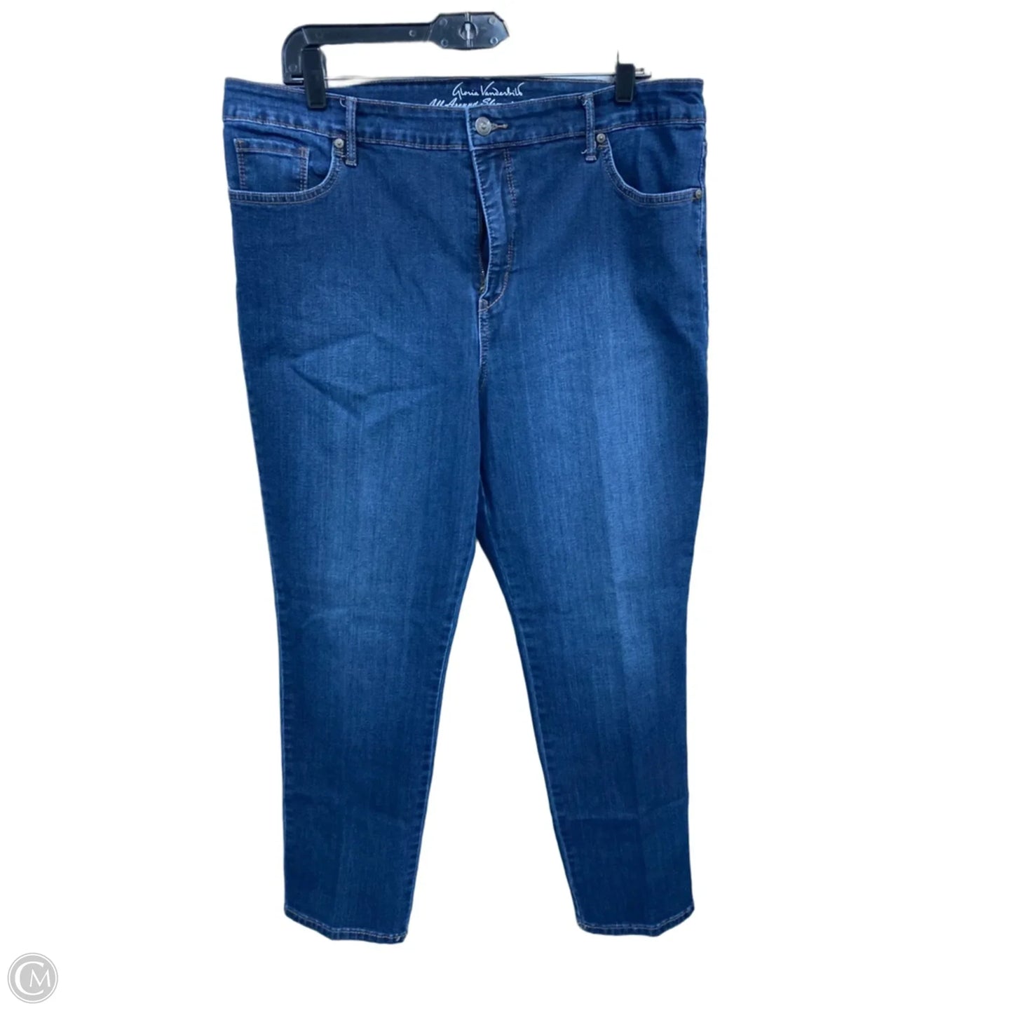 Jeans Skinny By Gloria Vanderbilt In Blue Denim, Size: 16
