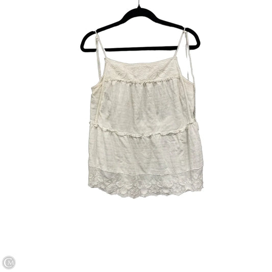Top Sleeveless By Anthropologie In White, Size: S