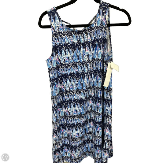 Romper Designer By Lilly Pulitzer In Blue & Pink, Size: S