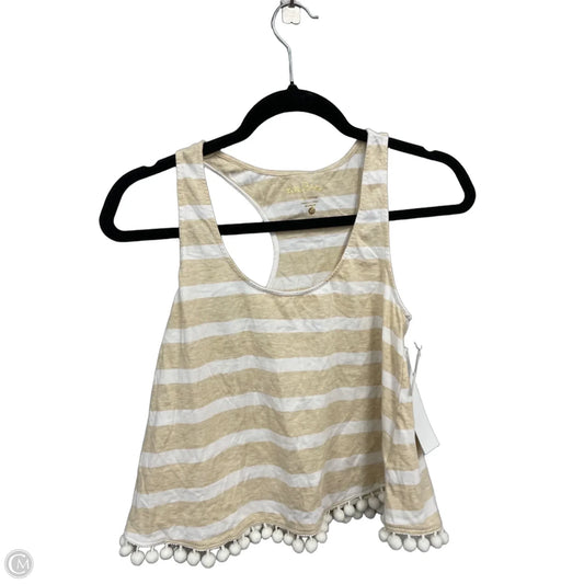 Top Sleeveless Designer By Lilly Pulitzer In Tan & White, Size: Xs