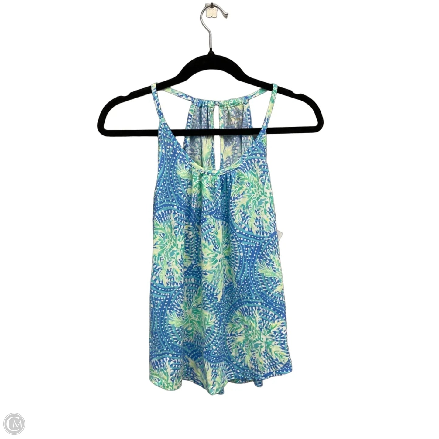 Top Sleeveless Designer By Lilly Pulitzer In Blue & Green, Size: Xs