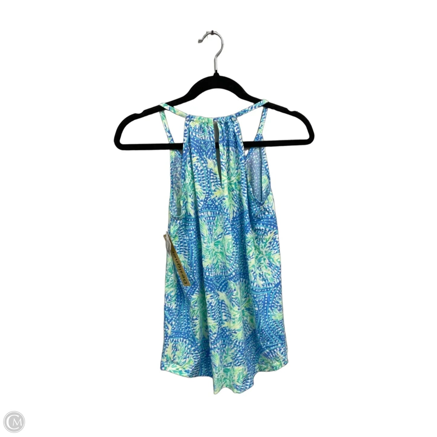 Top Sleeveless Designer By Lilly Pulitzer In Blue & Green, Size: Xs