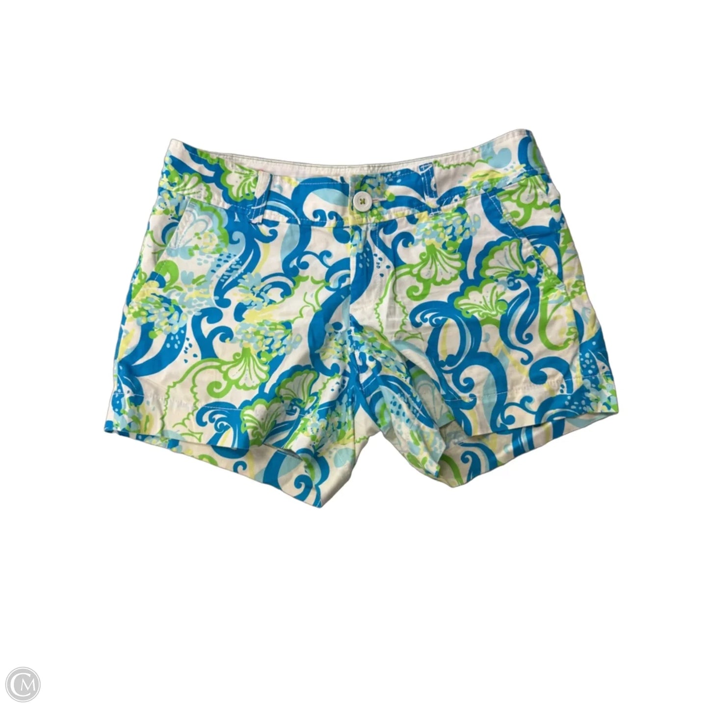 Shorts Designer By Lilly Pulitzer In Blue & Green, Size: 2