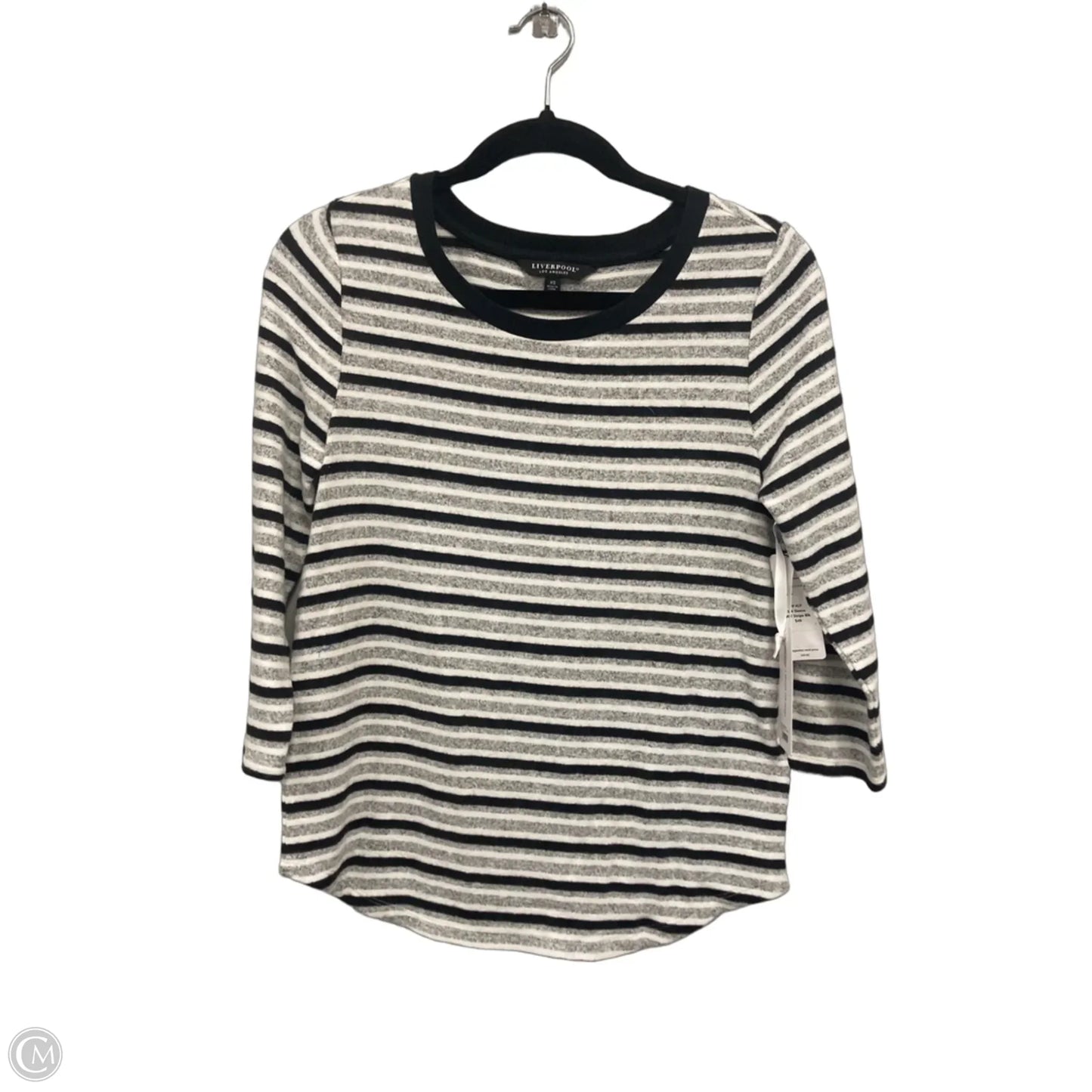 Sweater By Liverpool In Black & Grey, Size: Xs