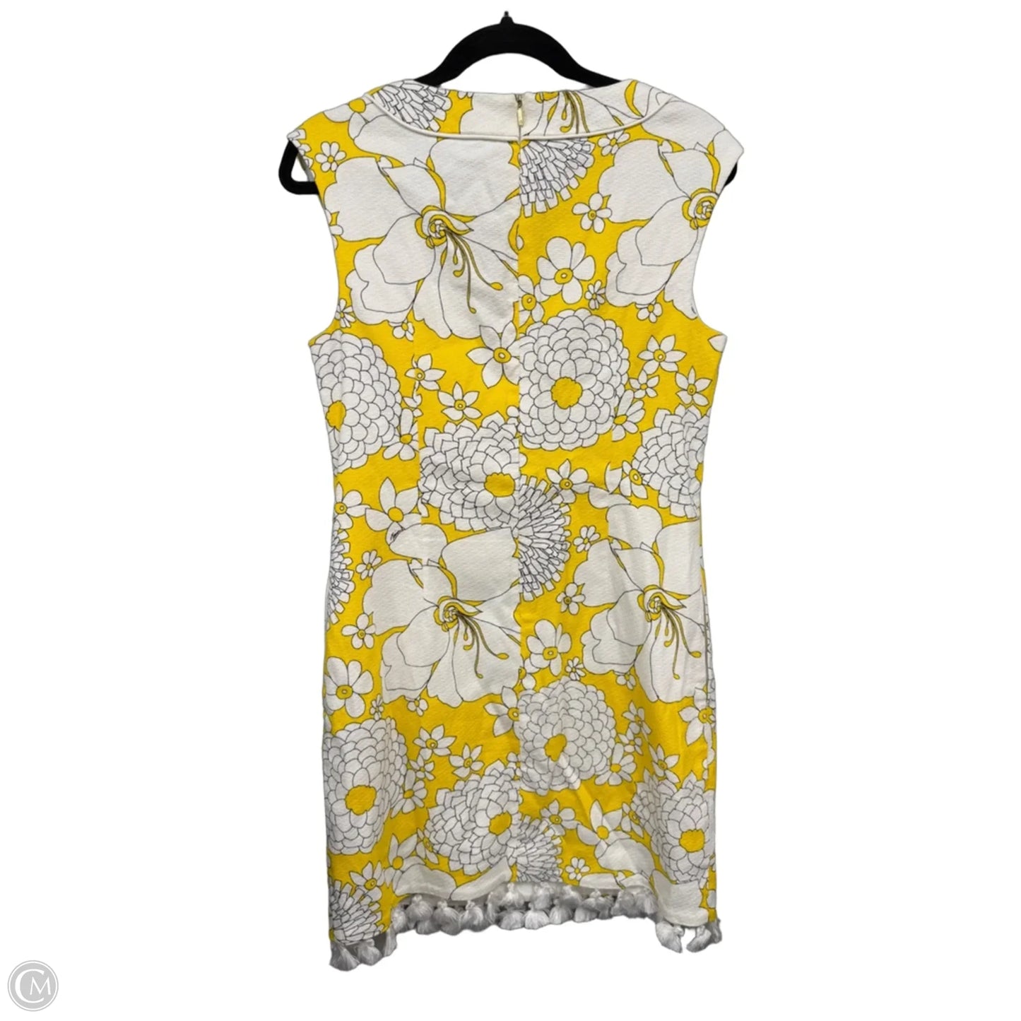 Dress Casual Short By Trina Turk In White & Yellow, Size: 6