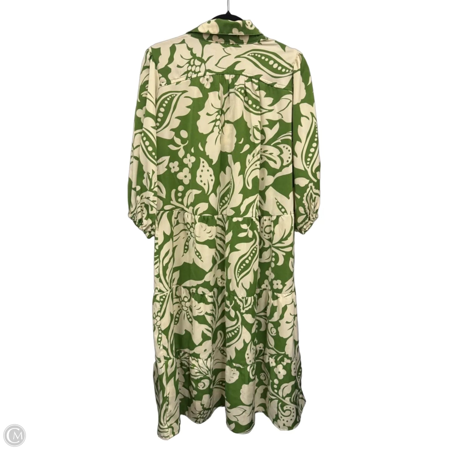 Dress Casual Midi By Umgee In Cream & Green, Size: M