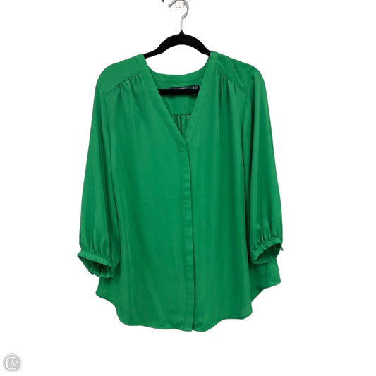 Blouse Long Sleeve By Lauren By Ralph Lauren In Green, Size: 1x