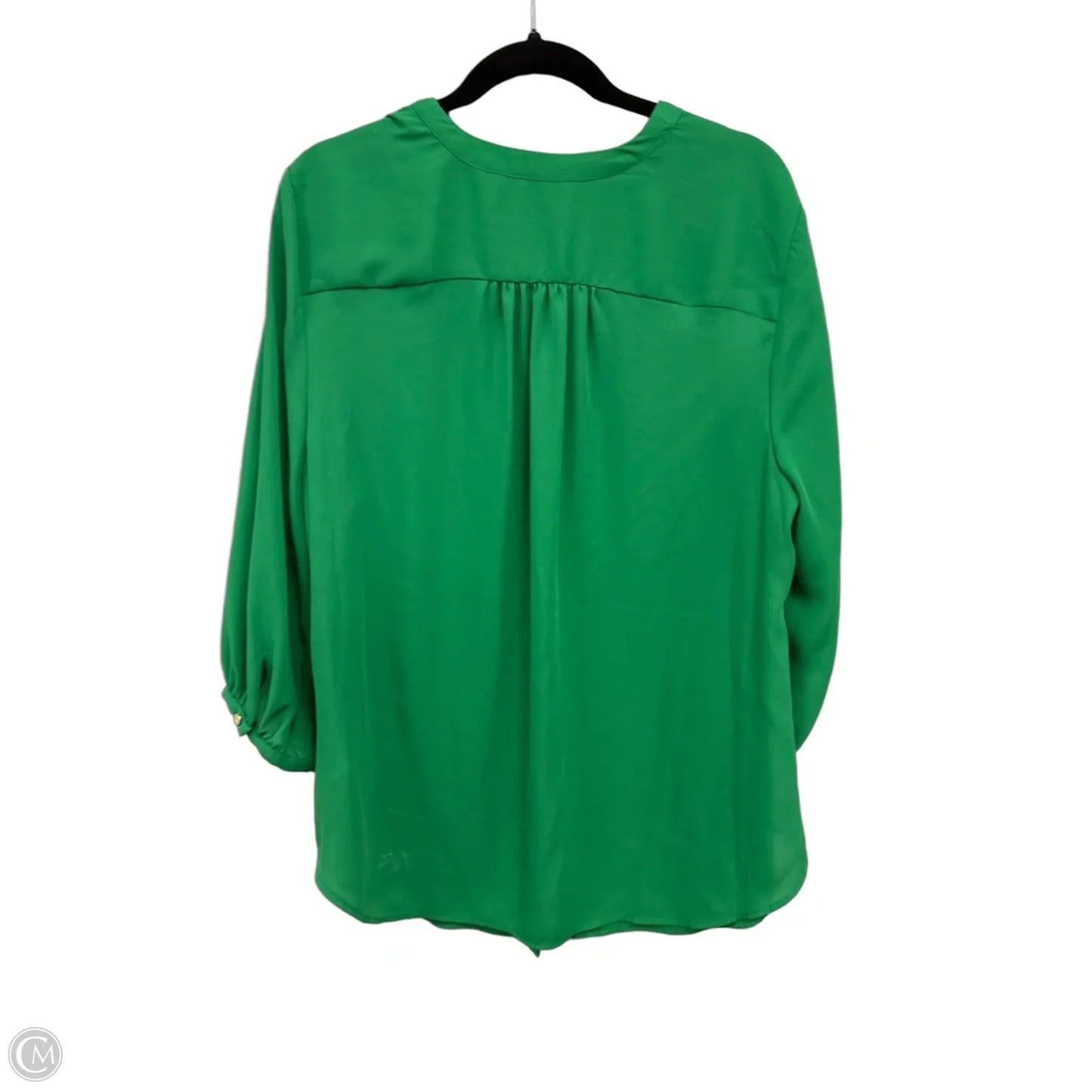 Blouse Long Sleeve By Lauren By Ralph Lauren In Green, Size: 1x