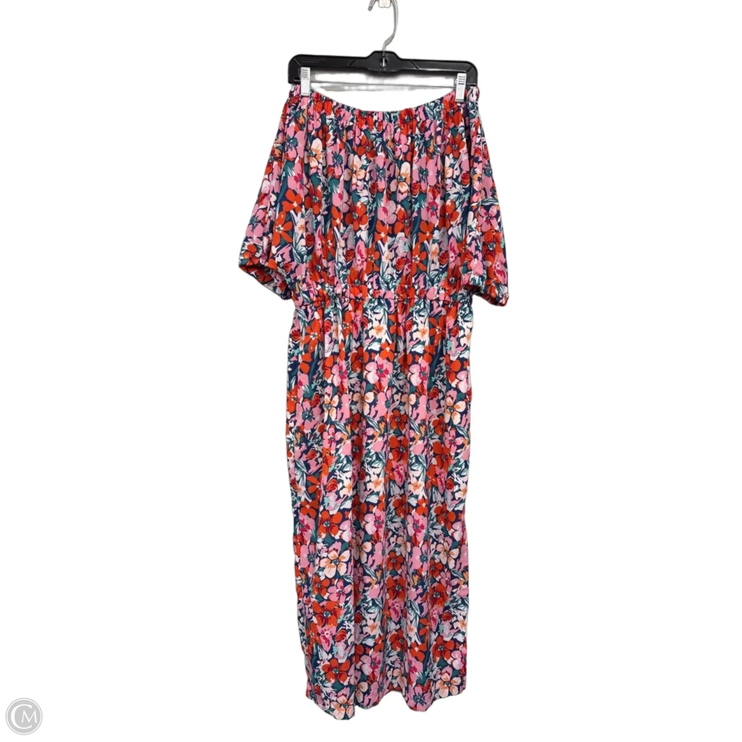 Dress Casual Maxi By Cmc In Orange & Pink, Size: Xl