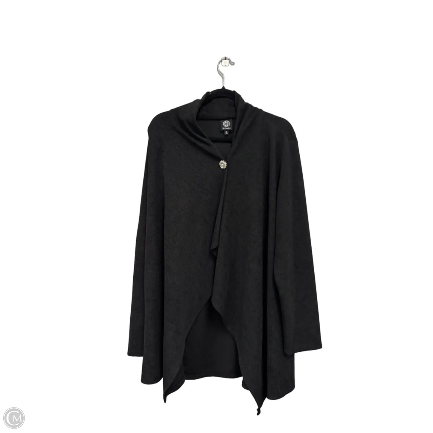 Cardigan By Bobeau In Black, Size: 1x