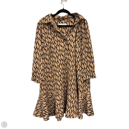 Dress Casual Short By Emma And Michele In Black & Brown, Size: 2x