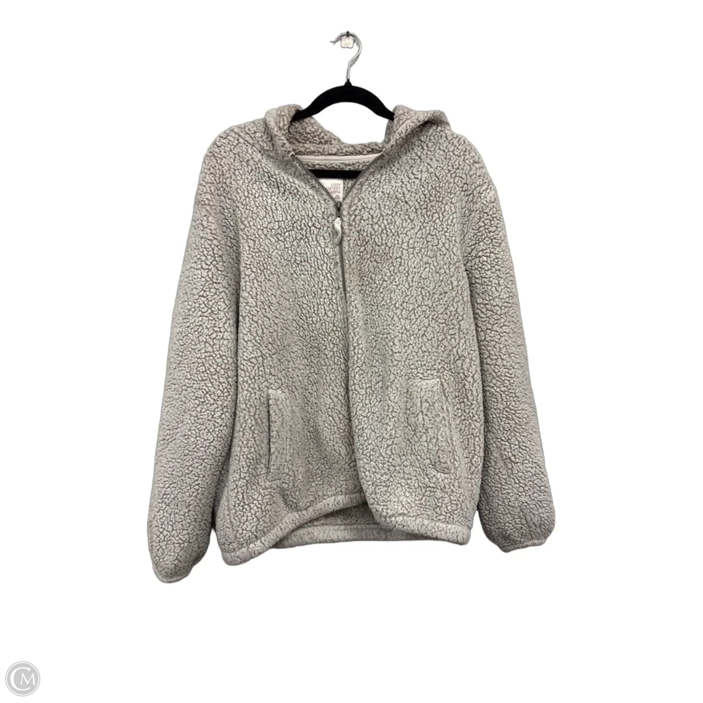 Jacket Faux Fur & Sherpa By So In Cream, Size: Xxl