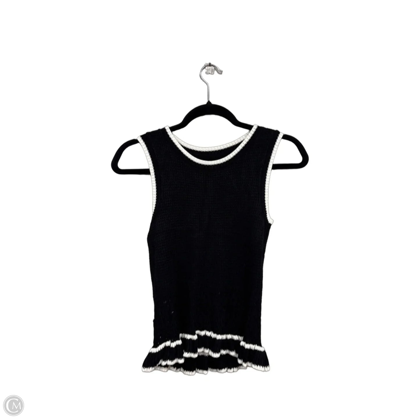 Top Sleeveless By Clothes Mentor In Black & White, Size: Xs