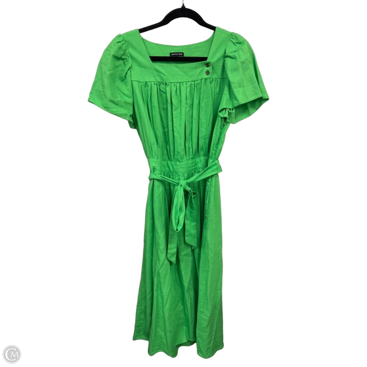 Dress Casual Midi By Who What Wear In Green, Size: M
