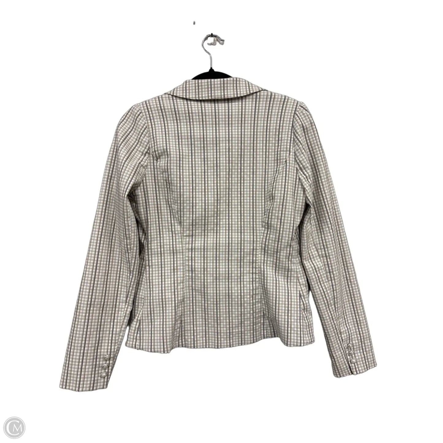 Blazer By Clothes Mentor In Blue & Cream, Size: S
