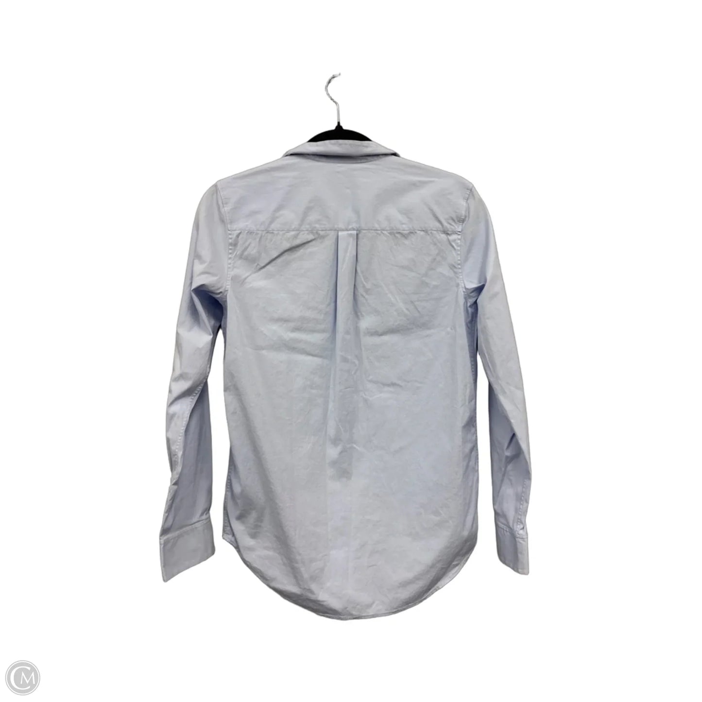 Blouse Long Sleeve By Theory In Blue, Size: Xs
