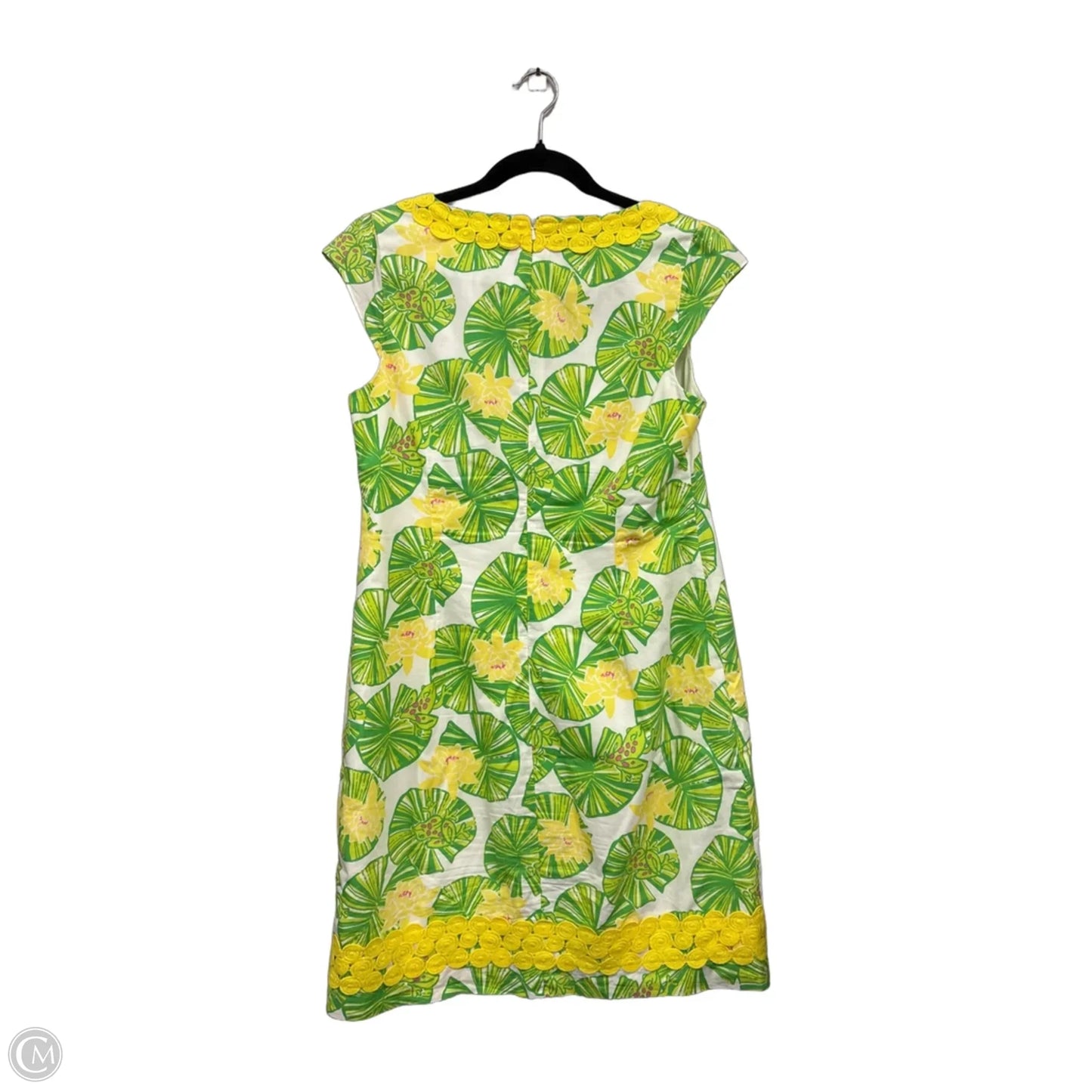 Dress Designer By Lilly Pulitzer In Green & Yellow, Size: 8