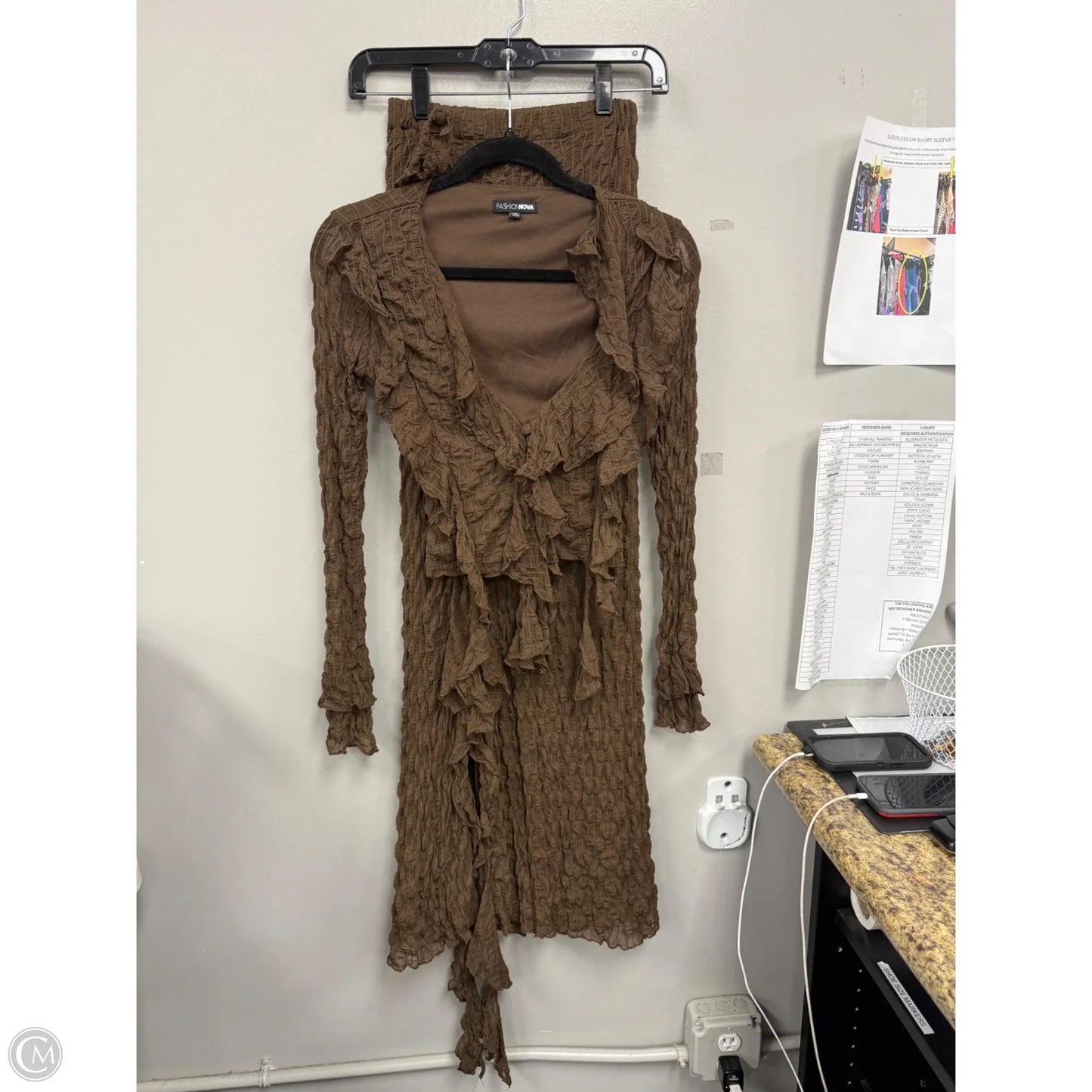Skirt Set 2pc By Fashion Nova In Brown, Size: Xs