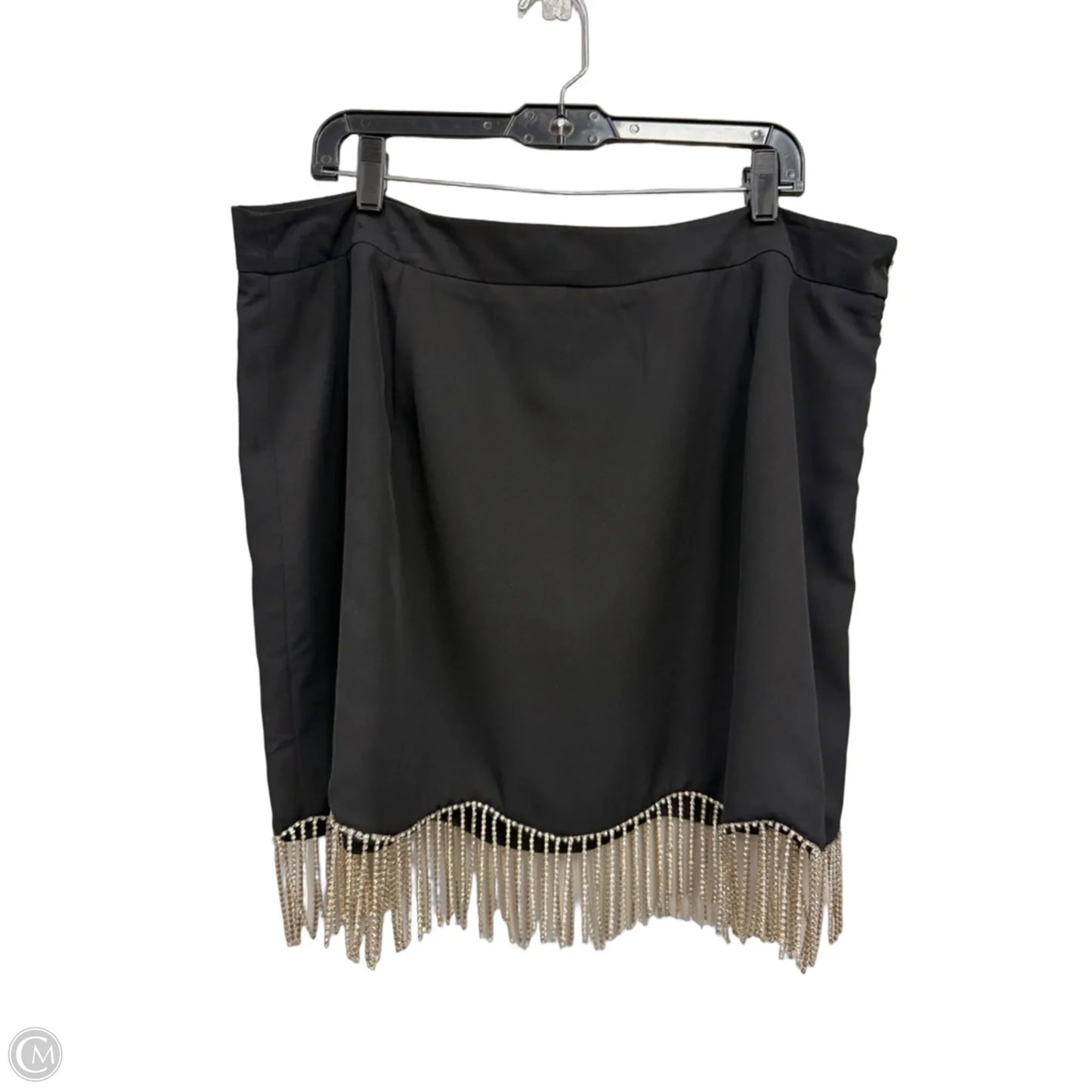 Skirt Mini & Short By Arula In Black & Silver, Size: Xl