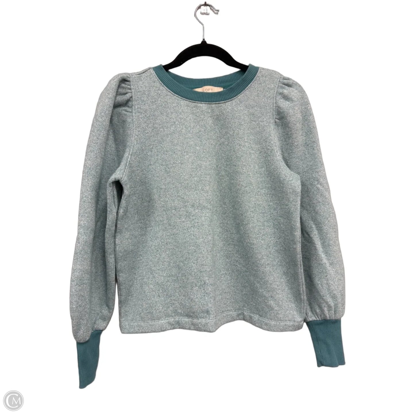 Sweatshirt Crewneck By Loft In Teal, Size: Sp