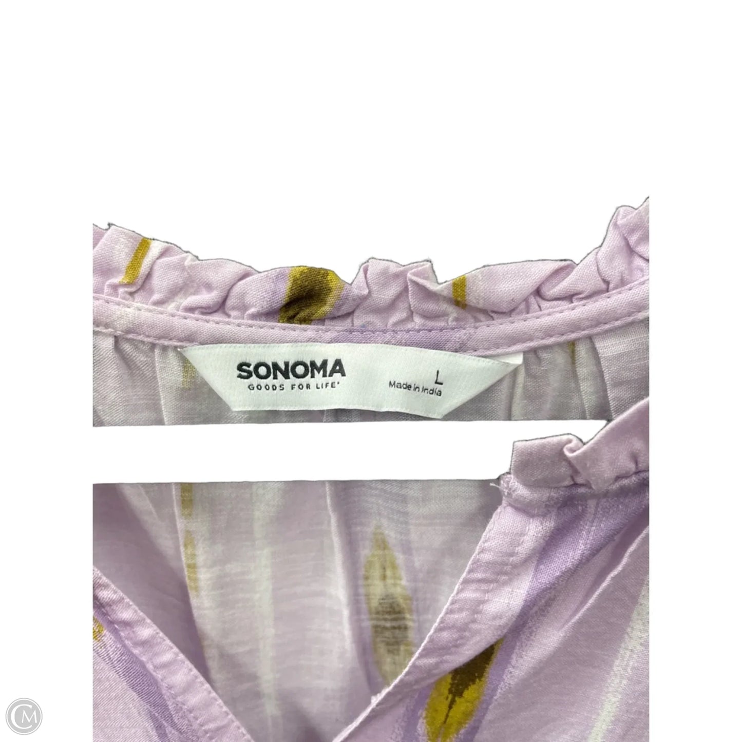 Dress Casual Maxi By Sonoma In Purple & White, Size: L